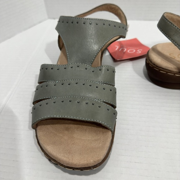 NWT SOUL Naturalizer Womens Beacon  Slingback Sandals  Gray Sage size 10 USA - Picture 6 of 11